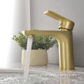 Anti-fingerprint Bathroom Mixers Faucet Brushed Gold Finish